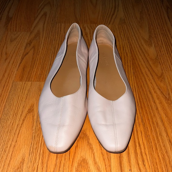 Everlane Blush Pink Leather Tapered Day Glove Ballerina Flats Square Toe Sz 9 - Picture 2 of 8